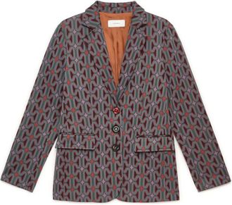 Maliparmi Optical Chain Blazer - Dames - Blazers - Veelkleurig - XL - Polyester - Jassen