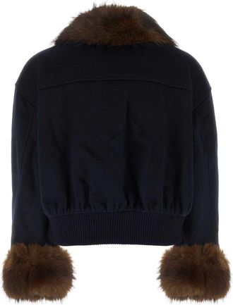 Self Portrait Wool Jacket - Navy