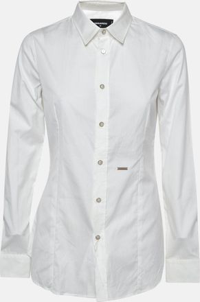 Dsquared2 White Cotton Buttoned Long Sleeve Shirt