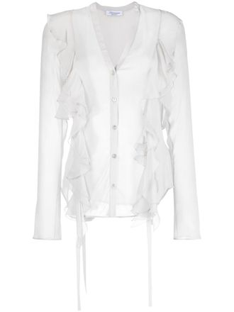 Blumarine Blusa con ruches - Grigio