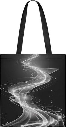 Generic Light Streak Black And White Abstract Line Tote Bag for Women Men Shoulder Bags Purses Pouch Handbags