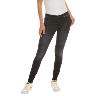 7 For All Mankind 7 for All Mankind Savage Super Jeans Womens Gray Raw Hem Skinny Leg FROG192
