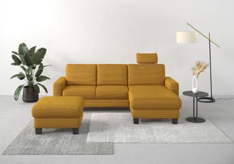 HOME AFFAIRE Ecksofa »Summer L-Form« mit Recamiere, mit oder ohne Bettfunktion und Bettkasten, Cord-Bezug