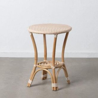 Bigbuy Side table - Beige natural rattan - 50 x 50 x 67 cm