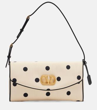 Valentino Garavani DeVain Small polka-dot satin shoulder bag