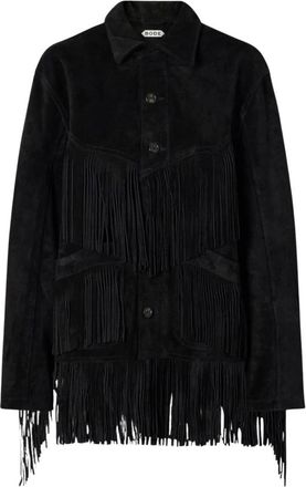 Bode Appalachian Jacket - Heren - Leren en Su&egrave;de Jassen - Zwart - L - Leer - Jassen