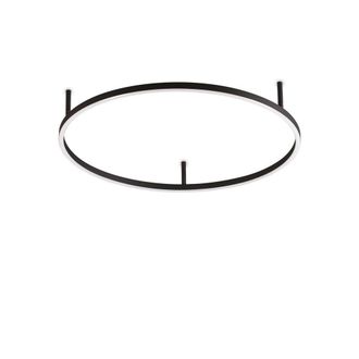 Netlighting Oracle Slim 70cm Non Dim 2700K Round Semi Flush Ceiling Light Black