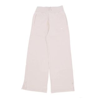 Nike Wijde fleece joggingbroek - Dames - Trainingsbroeken - Beige - M - Katoen - Fitness