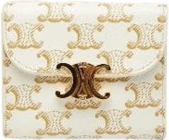 Celine Pre-owned Wallets, female, White, Size: ONE SIZE Pre-owned Canvas Wallet