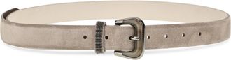Brunello Cucinelli Womens Suede Belt With Shiny Loop Shore Calf Leather Bos Taurus E Braces