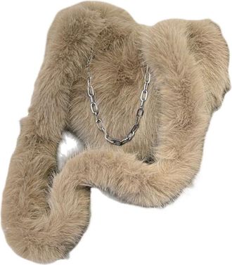 Generic Autumn and winter furry love shoulder bag womens hand-to-hand fashion versatile crossbody bag