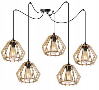 OEM L&aacute;mpara De Techo Colgante Led Moderna De Madera