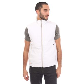 Belstaff Mens Nylon Challenger Gilet in White Grey - Size X-Large