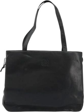 Loewe Pre-owned Tote Bags, female, Black, Size: ONE SIZE Pre-owned Anagram tote