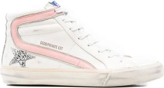 Golden Goose Sneakers Star Slide con glitter - Bianco