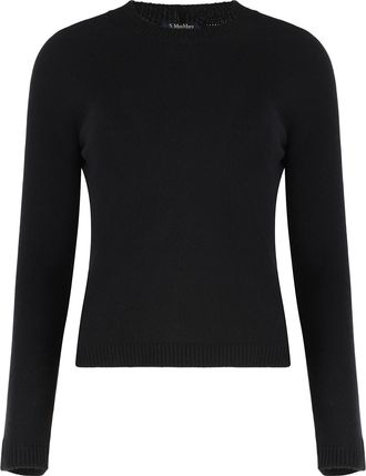 Max Mara Crew Neck Sweater In Wool And Cashmere