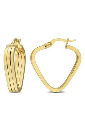 Delmar Triple V-Shape Hoop Earrings in Gold at Nordstrom Rack