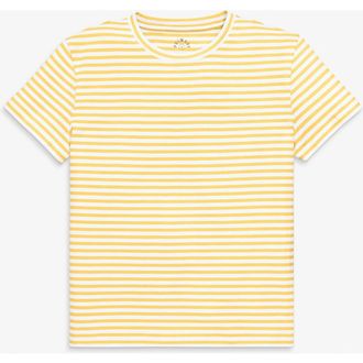 primary Adult Easy Crewneck Stripe Tee in Sunlight White Stripe at Nordstrom, Size Xx-Large