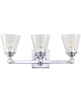 Jonathan Y Designs Jonathan Y 3-Light Marion Chrome Vanity Light