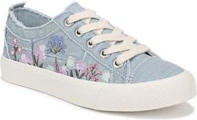 Blowfish Vivid Embroidered Canvas Platform Sneaker in Sky Blue Canvas at Nordstrom Rack, Size 7.5