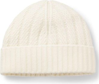 BOSS Cashmere beanie with Aran cable knit