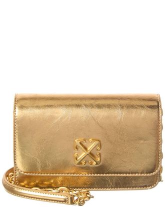 Off-white Leather Wallet On A Chain