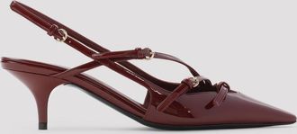 Miu Miu Maroon Leather Pumps