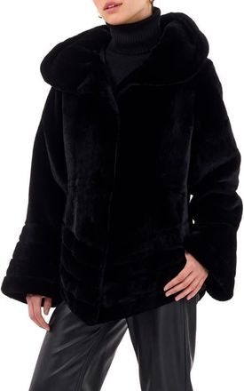 Gorski Genuine Shearling Jacket Reversible To Taffeta in Black/black at Nordstrom, Size Medium