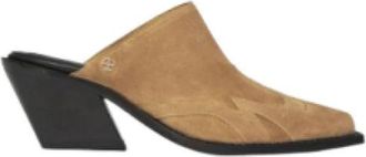 Anine Bing Heeled Mule - Dames - Muiltjes - Bruin - 39 EU - Schoenen