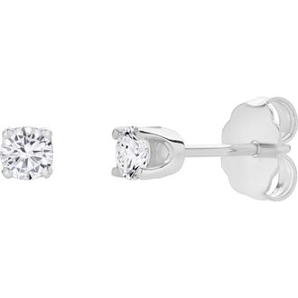 LuvMyJewelry Seraph 0.2 Ct TW Lab Grown Round Diamond Studs 14K Gold Earrings in 14K White Gold at Nordstrom