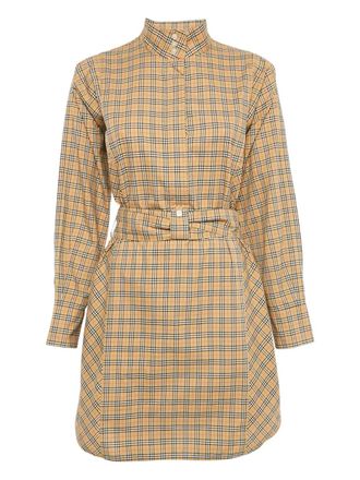 Burberry 2024 geruite jurk met ceintuur - Beige