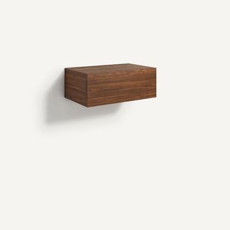 AM.PM Nachtkastje (zwevend) van massief notenhout met 1 lade, Vesper