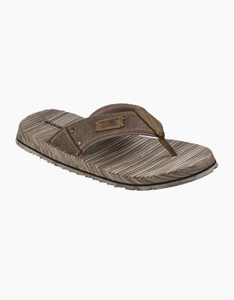Skechers Mens Skechers Quill Textile Mens Brown Flip Flops - Size: 12