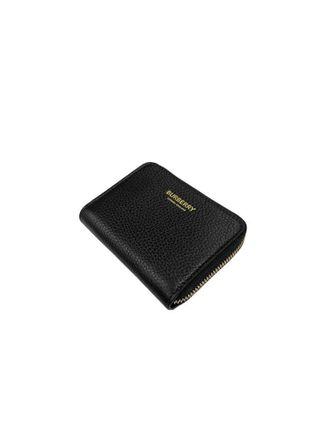 Burberry Calf Grain Leather Wallet - Black