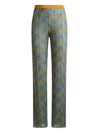 Etro printed knitted trousers - Blue