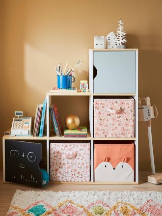 Vertbaudet 3er-Set Aufbewahrungsboxen Happy Vintage rosa