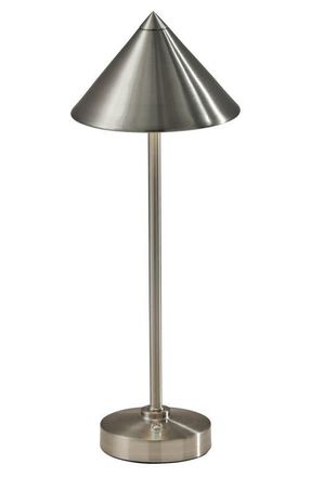 Adesso Ritchie LED Cordless Lamp in Brushed Steel at Nordstrom
