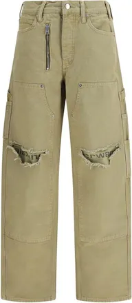 Alexander Wang Bicolor Cotton Cargo Womens Pants