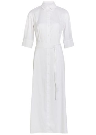 Max Mara Cotton-blend Maxi Shirt Dress - White - 10 (UK10 / S)