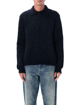 Sunflower Mohair Blend Polo Sweater