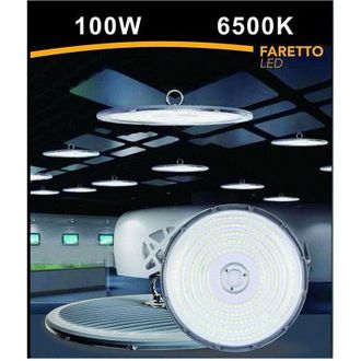 Trade Shop Trade Shop - Faro Led Slim Industriale 100w Ufo Lampada Riflettore Ip65 Luce Fredda He02-100w