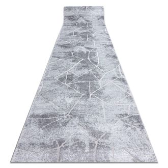 RugsX RugsX Structural Mefe Runner in Grey | Size: 120 cm x 410 cm