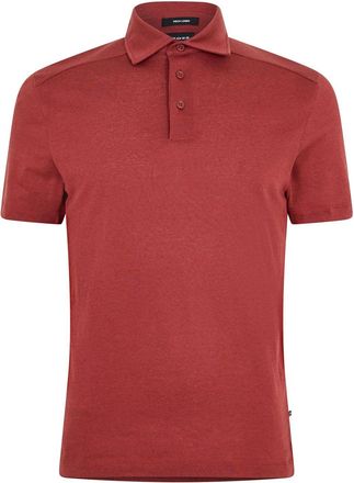 HUGO BOSS Mens Paino Polo Shirt with Button Placket in Open Brown - Size X-Large