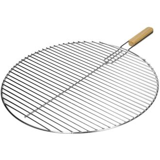 ECD Germany Parrilla Barbacoa Bbq Con Asa Extra&iacute;ble - Rejilla De Acero Inoxidable - &Oslash; 54,5 Cm - Resistente A La Corrosi&oacute;n - Incluye Mango De Madera 14cm - S&oacute;lido 