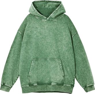 Generic Mens Oversized Hoodies, Acid Wash Hoodie Vintage Heavyweight Sweatshirt Casual Pullover Hoody Tops Long Sleeve Loose Fit Streetwear Classic Fashion Y2