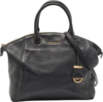 Michael Kors Pre-owned Handbags, female, Black, Size: ONE SIZE Pre-owned Riley Satchel