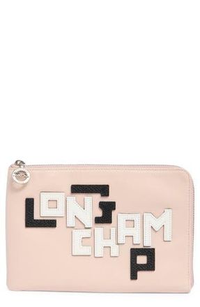Longchamp Quarter Zip Clutch in Pale Pink at Nordstrom Rack