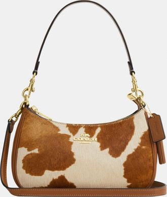 Coach Womens Teri Shoulder Bag In Haircalf With Cow Print - Multicolour Leather - One Size