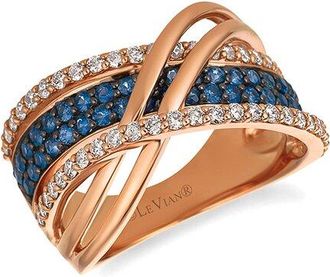 Le Vian Blueberry Sapphire 14K Rose Gold 1.27 Ct. Tw. Diamond & Sapphire Ring
