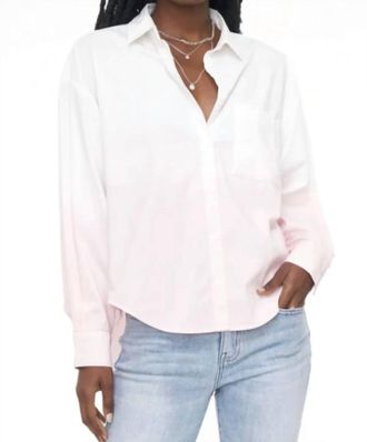 Pistola Denim Sloane Button Down In Rose Dip Dye